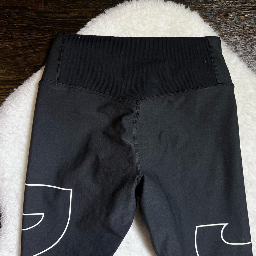 Nike Black/White Training Power Legend Capri Leggings with Just Do It Logo - Picture 7 of 11